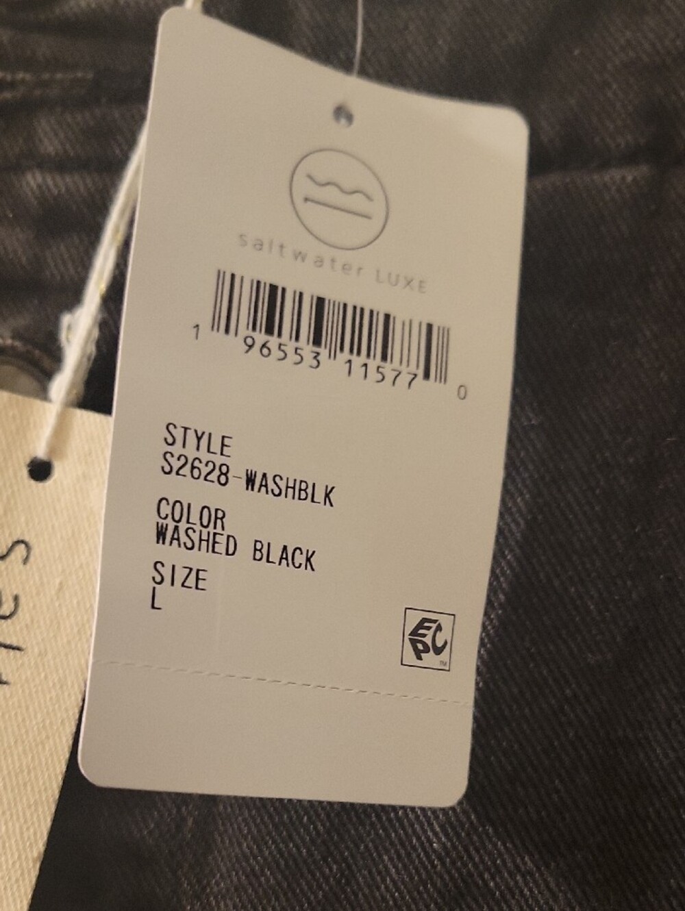 NWT Saltwater LUXE Black Button-Front Denim Mini Skirt - Picture 2 of 8